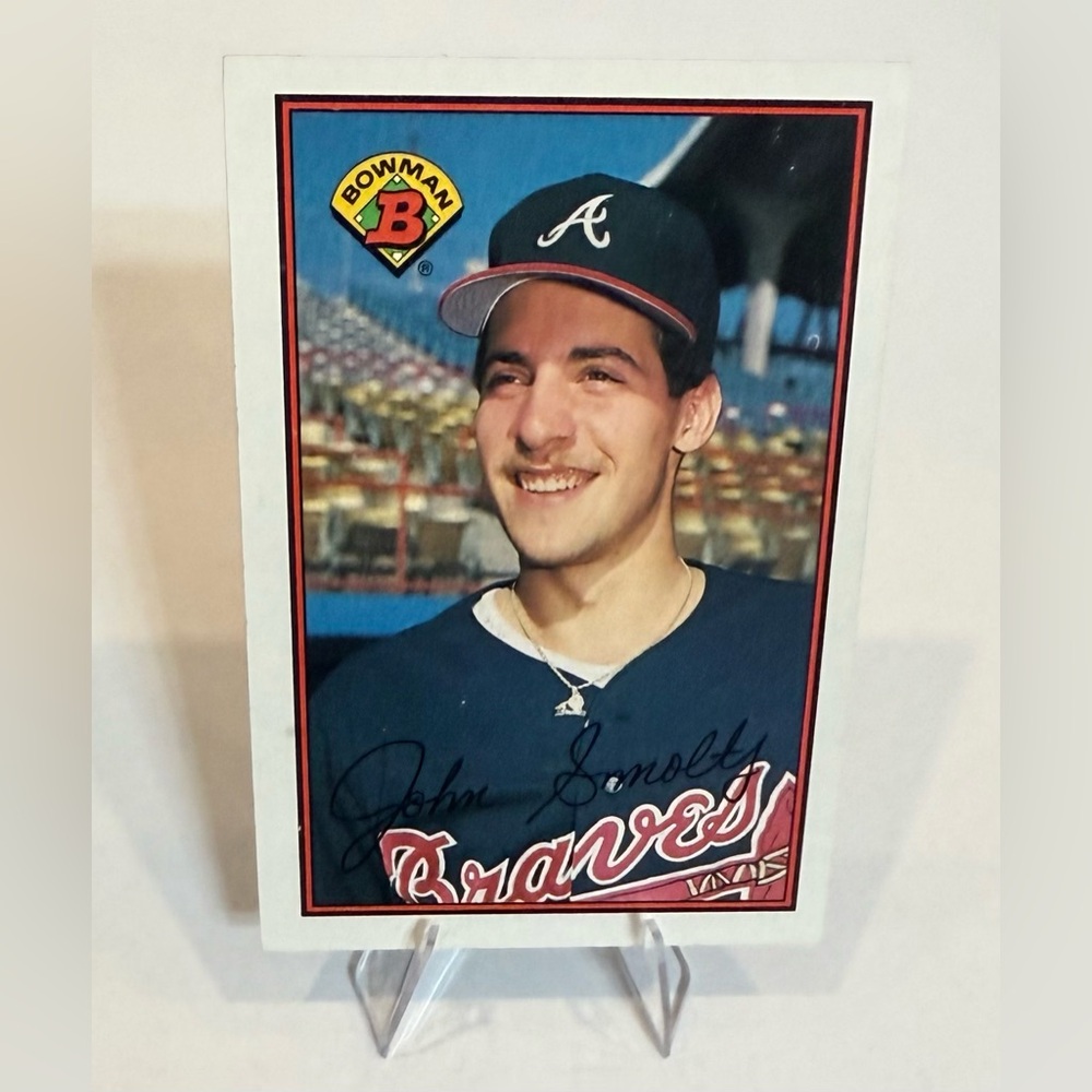1989 Bowman John Smoltz #266 Auto Baseball Card with Braves Player
